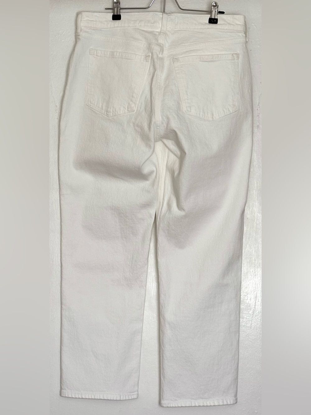 Abercrombie The ’90s Straight Mid Rise Jeans White Size 31 Short NWT - Picture 3 of 7
